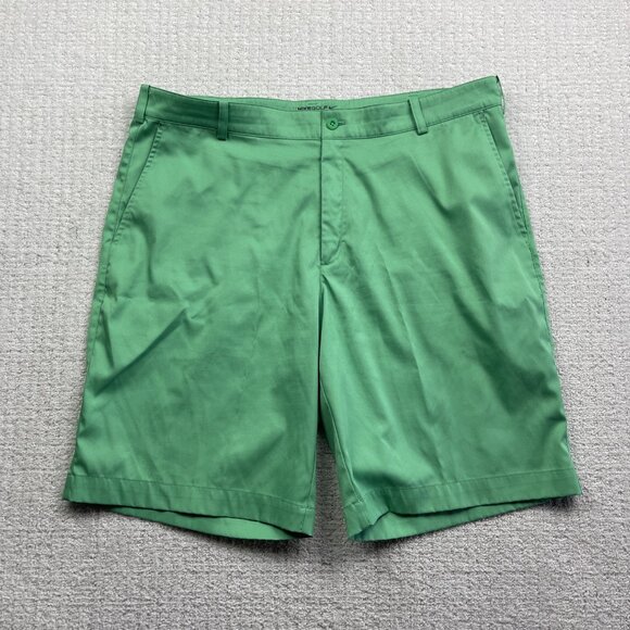 Nike Golf Shorts Mens Size 38 Lucky Green Flat Front Dri Fit Tour Performance - Picture 1 of 13